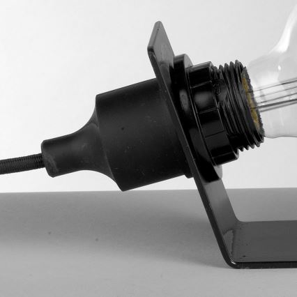 ONLI - Galda lampa WIRE 1xE27/15W/230V 9 cm melna