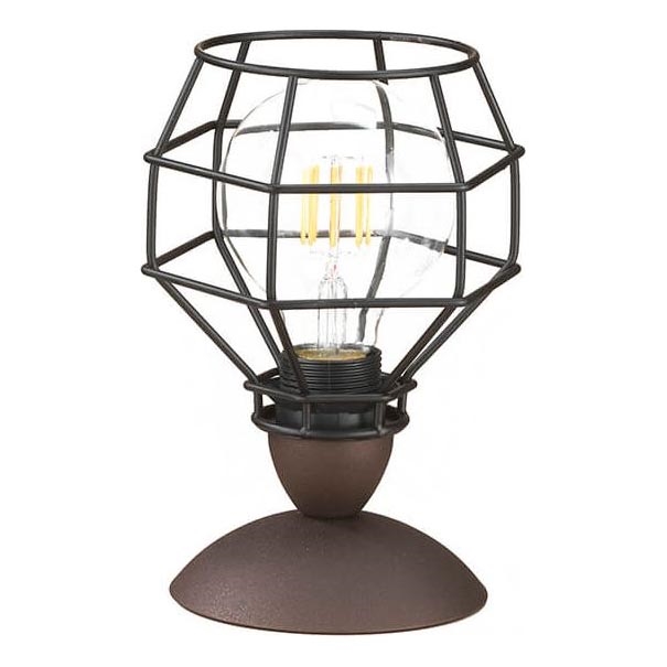 ONLI - Galda lampa ZIRNEKLIS 1xE27/15W/230V 23 cm melna/brūna