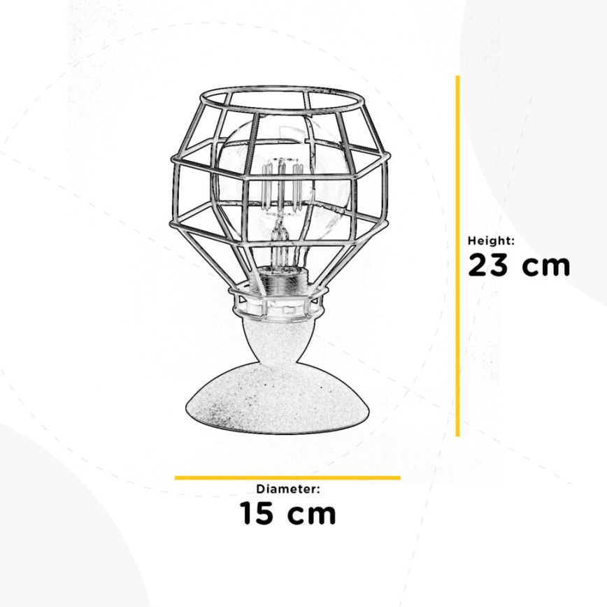 ONLI - Galda lampa ZIRNEKLIS 1xE27/15W/230V 23 cm melna/brūna