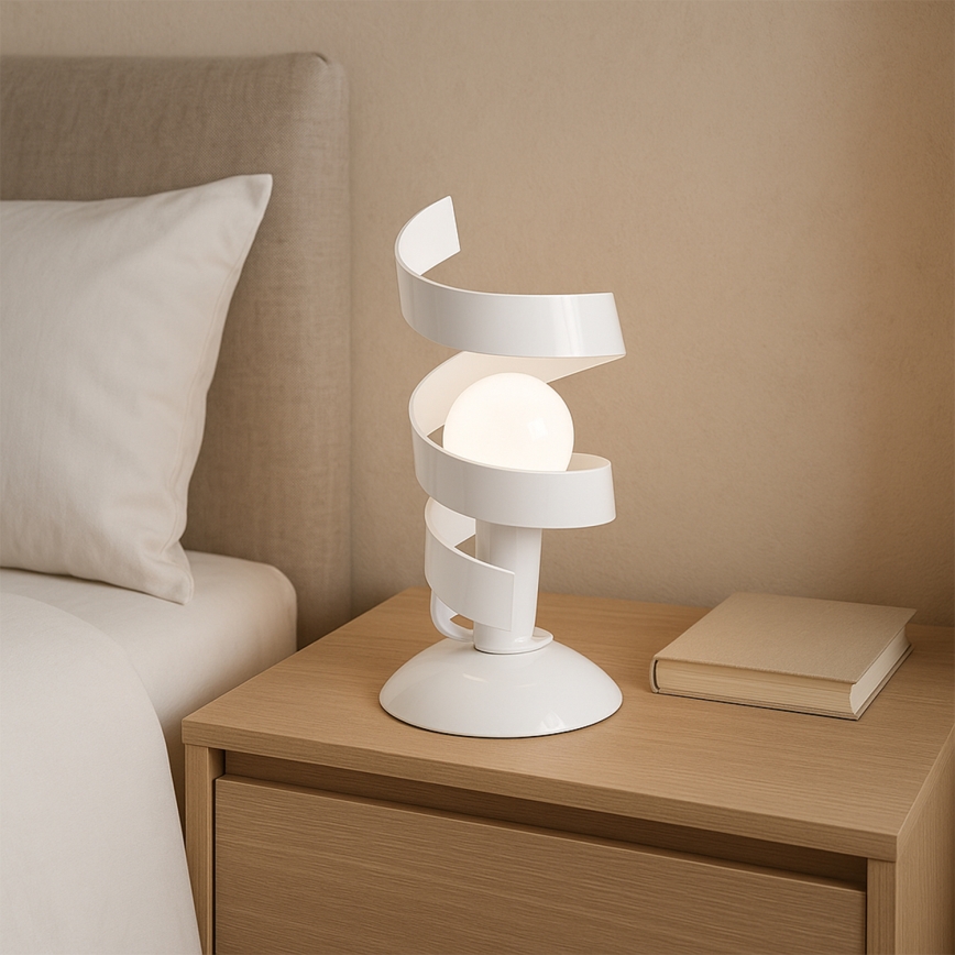 ONLI - Galda lampa ZOE 1xE14/6W/230V 22 cm balta