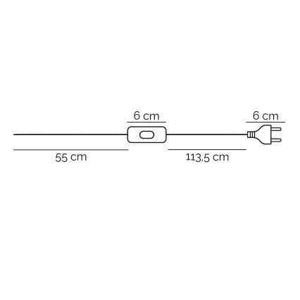 ONLI - Galda lampa ZOE 1xE14/6W/230V 22 cm balta
