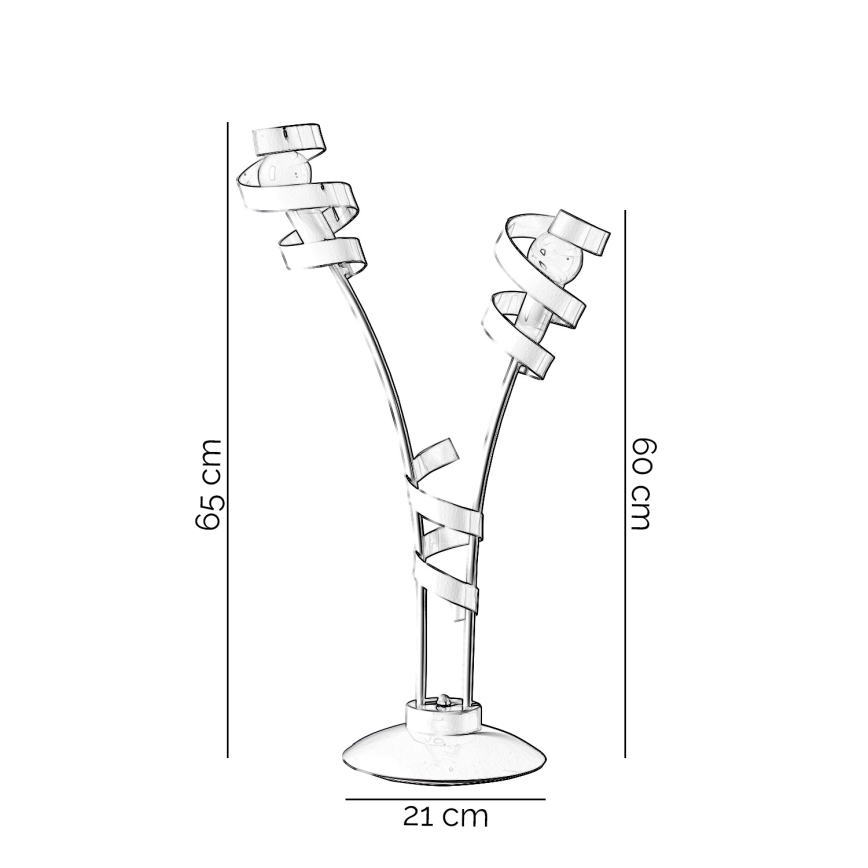 ONLI - Galda lampa ZOE 2xE14/6W/230V 65 cm balta