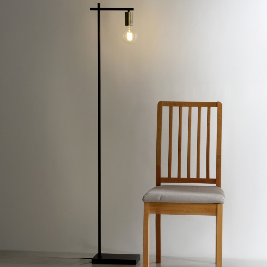 ONLI - Grīdas stāvlampa CROSS 1xE27/22W/230V melna/misiņš