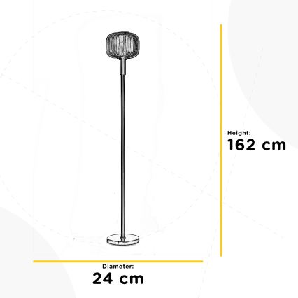 ONLI - Grīdas stāvlampa DOROTY 1xE27/22W/230V zila/zelta