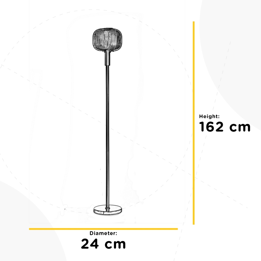 ONLI - Grīdas stāvlampa DOROTY 1xE27/22W/230V zila/zelta