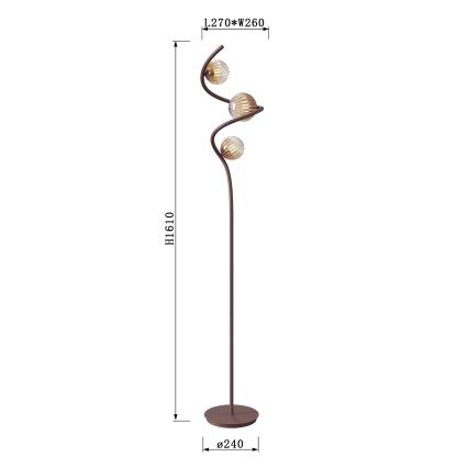 ONLI - Grīdas stāvlampa FRIDA 3xG9/10W/230V varš