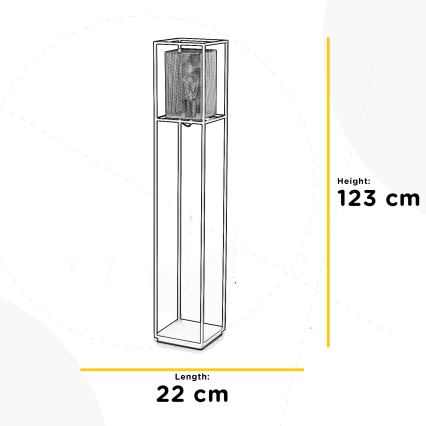 ONLI - Grīdas stāvlampa MALIK 1xE27/22W/230V zelta/melna