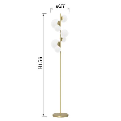 ONLI - Grīdas stāvlampa PALOMA 7xG9/10W/230V zelta