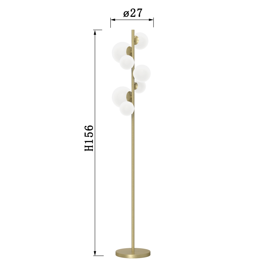 ONLI - Grīdas stāvlampa PALOMA 7xG9/10W/230V zelta