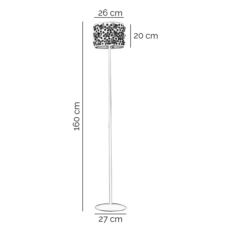 ONLI - Grīdas stāvlampa TITILLA 1xE27/22W/230V violeta/balta