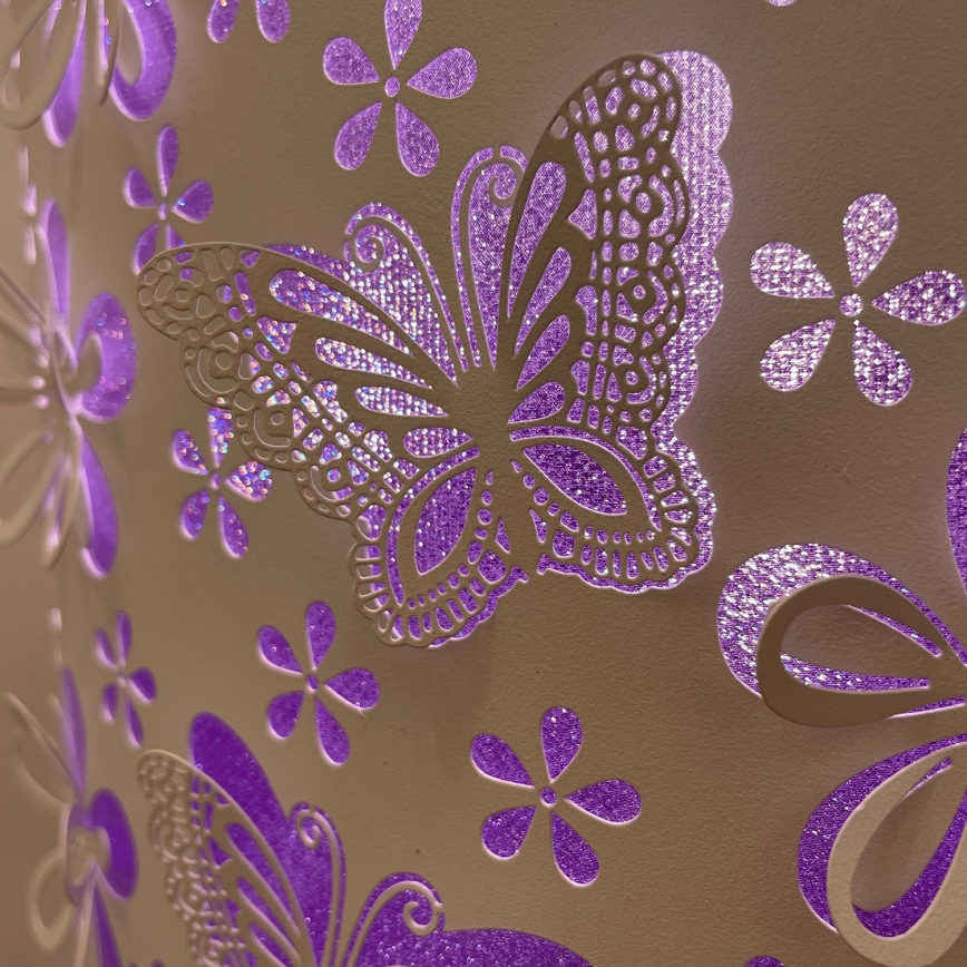 ONLI - Grīdas stāvlampa TITILLA 1xE27/22W/230V violeta/balta