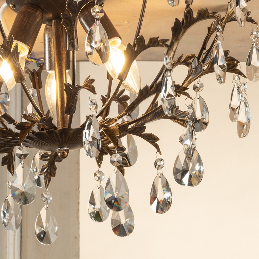 ONLI - Griestu gaismeklis TERESA 3xE14/6W/230V bronzas krāsā