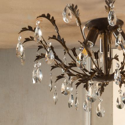 ONLI - Griestu gaismeklis TERESA 3xE14/6W/230V bronzas krāsā