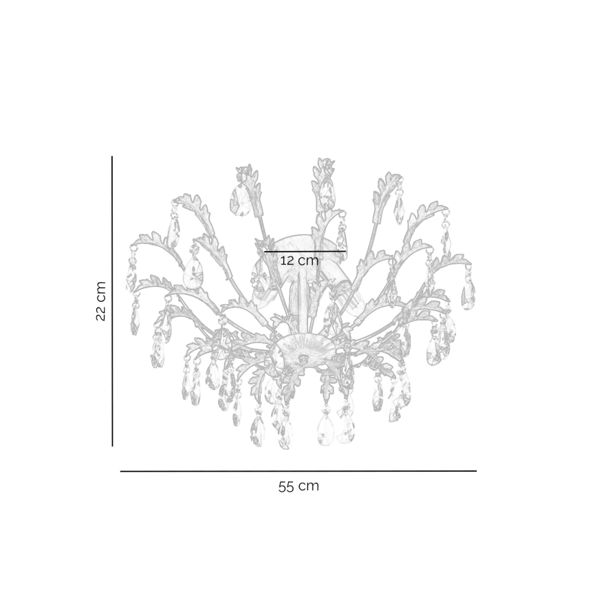 ONLI - Griestu gaismeklis TERESA 3xE14/6W/230V bronzas krāsā
