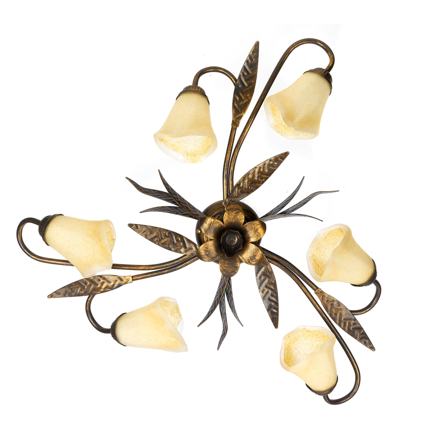 ONLI - Griestu lampa ALGA 6xE14/6W/230V bronza