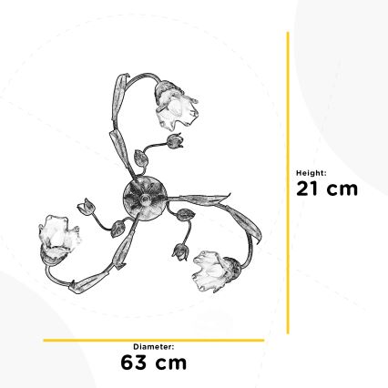 ONLI - Griestu lampa ARIANNA 3xE14/6W/230V