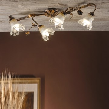 ONLI - Griestu lampa ARIANNA 4xE14/6W/230V bronzas krāsā