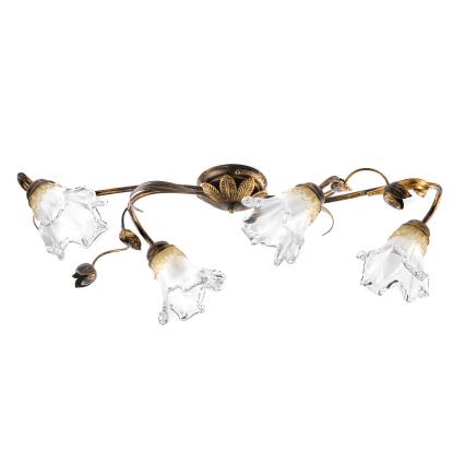 ONLI - Griestu lampa ARIANNA 4xE14/6W/230V bronzas krāsā