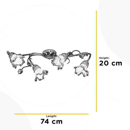 ONLI - Griestu lampa ARIANNA 4xE14/6W/230V bronzas krāsā