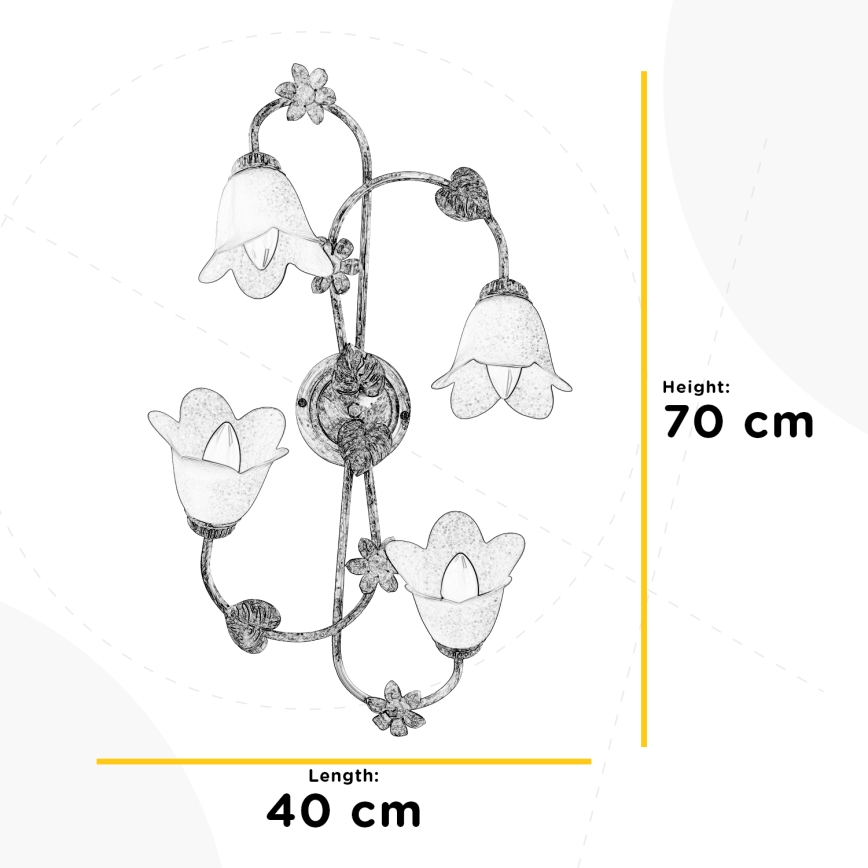 ONLI - Griestu lampa BOTTON DORO 4xE14/6W/230V