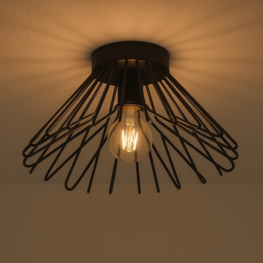 ONLI - Griestu lampa DUCCIO 1xE27/22W/230V d. 30 cm melna