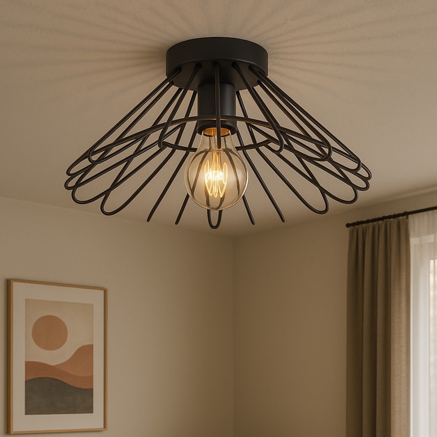 ONLI - Griestu lampa DUCCIO 1xE27/22W/230V d. 60 cm melna