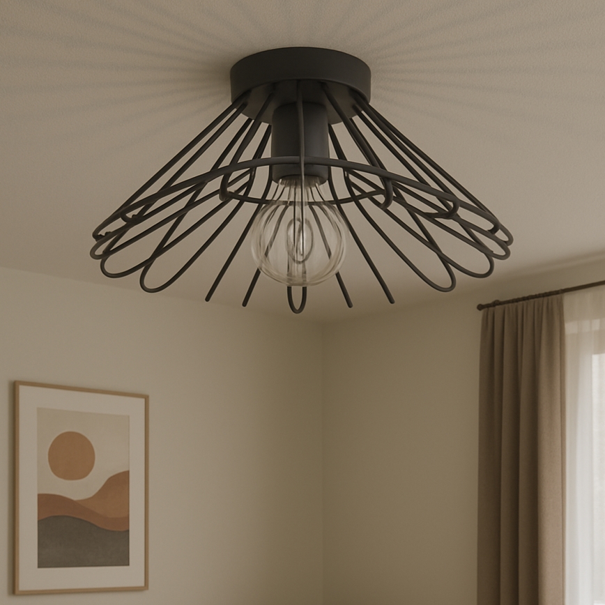 ONLI - Griestu lampa DUCCIO 1xE27/22W/230V d. 60 cm melna