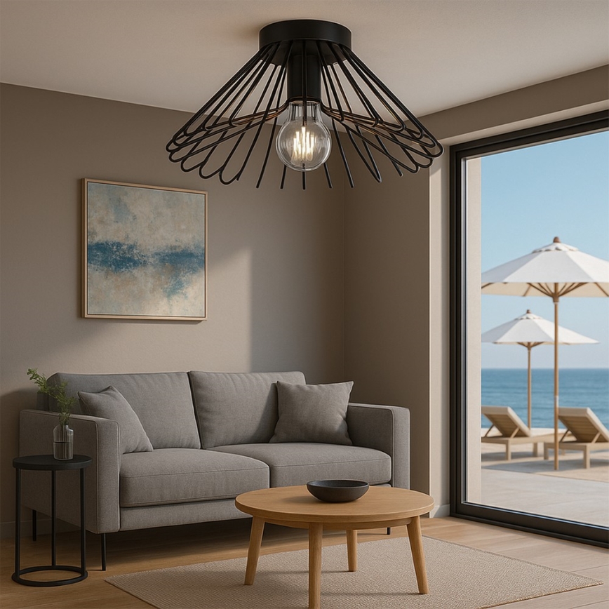 ONLI - Griestu lampa DUCCIO 1xE27/22W/230V d. 60 cm melna