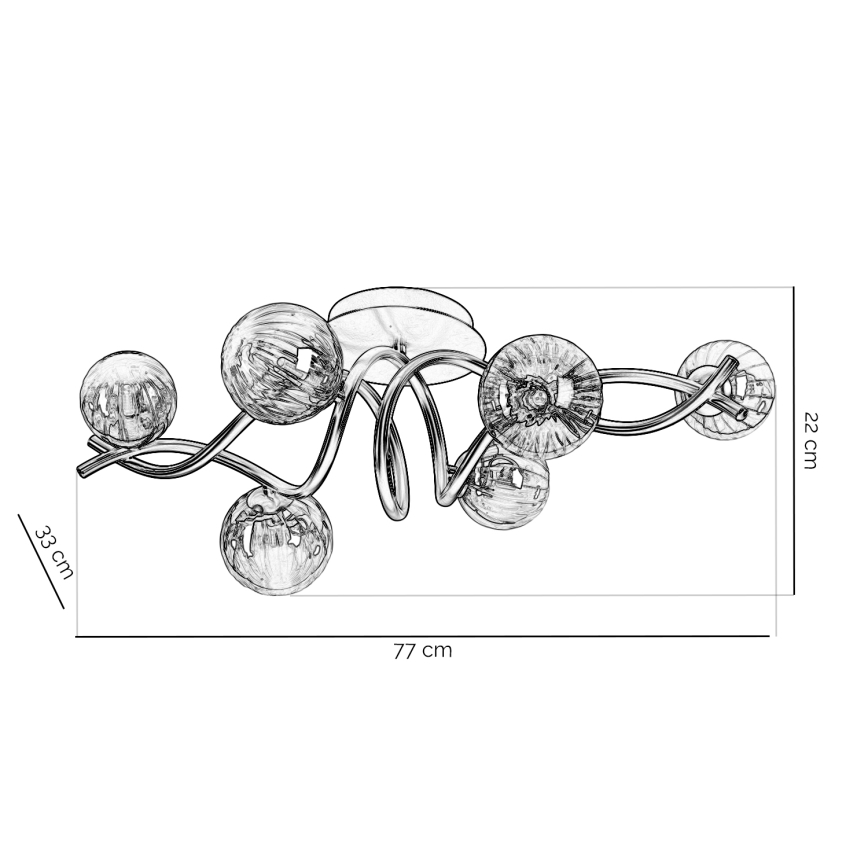ONLI - Griestu lampa FRIDA 6xG9/6W/230V miedzēta