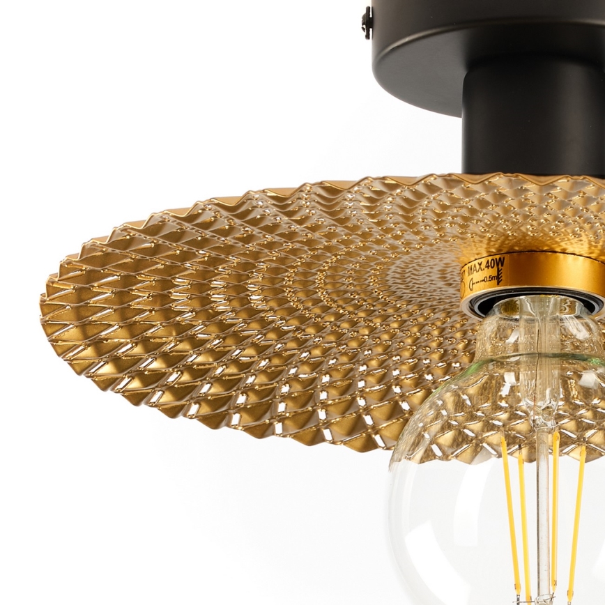 ONLI - Griestu lampa GOLDEN 1xE27/22W/230V d. 28 cm zelta/melna
