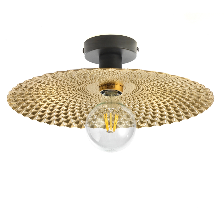 ONLI - Griestu lampa GOLDEN 1xE27/22W/230V d. 38 cm zelta/melna