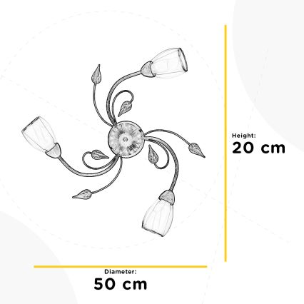 ONLI - Griestu lampa LILIANA 3xE14/6W/230V