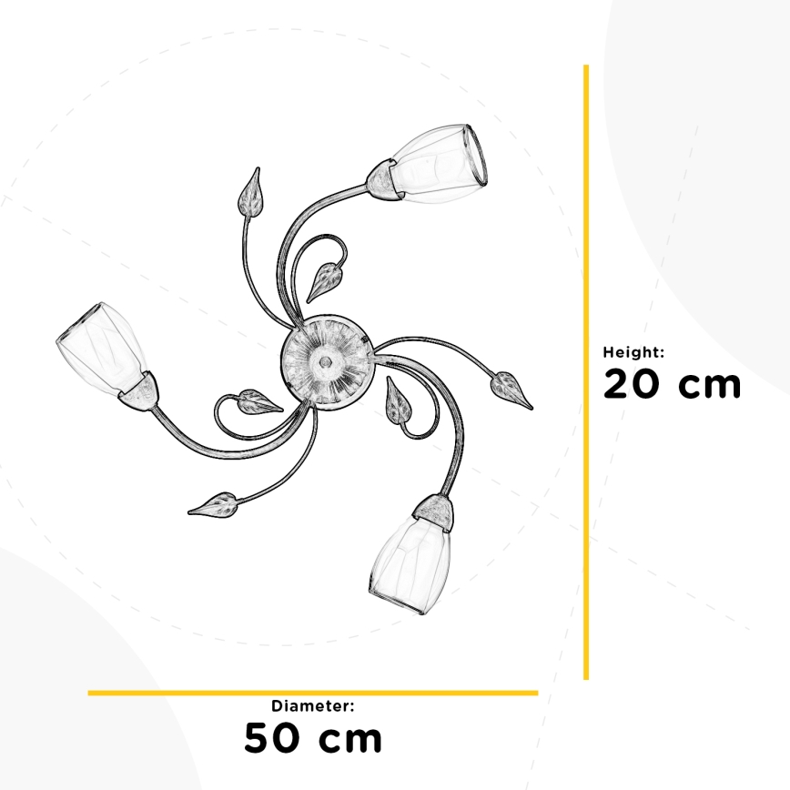 ONLI - Griestu lampa LILIANA 3xE14/6W/230V