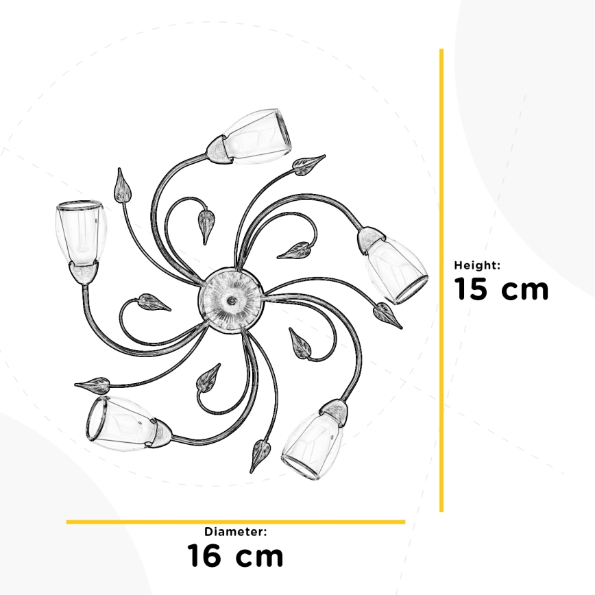ONLI - Griestu lampa LILIANA 5xE14/6W/230V