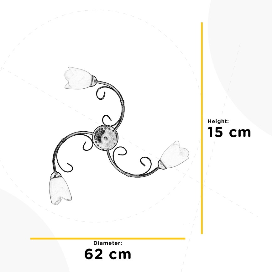 ONLI - Griestu lampa ODINO 3xE14/6W/230V
