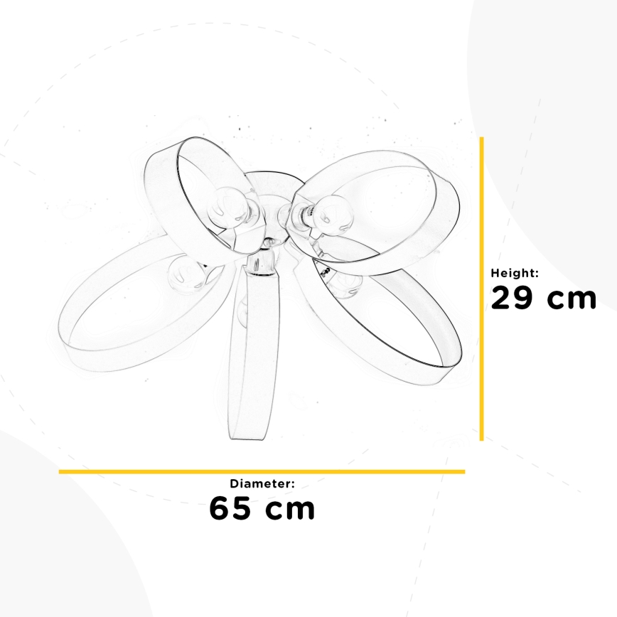 ONLI - Griestu lampa SERENA 5xE14/6W/230V balta