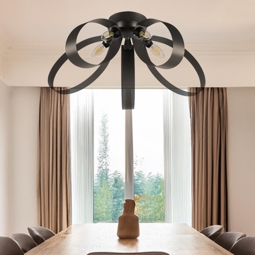 ONLI - Griestu lampa SERENA 5xE14/6W/230V melna