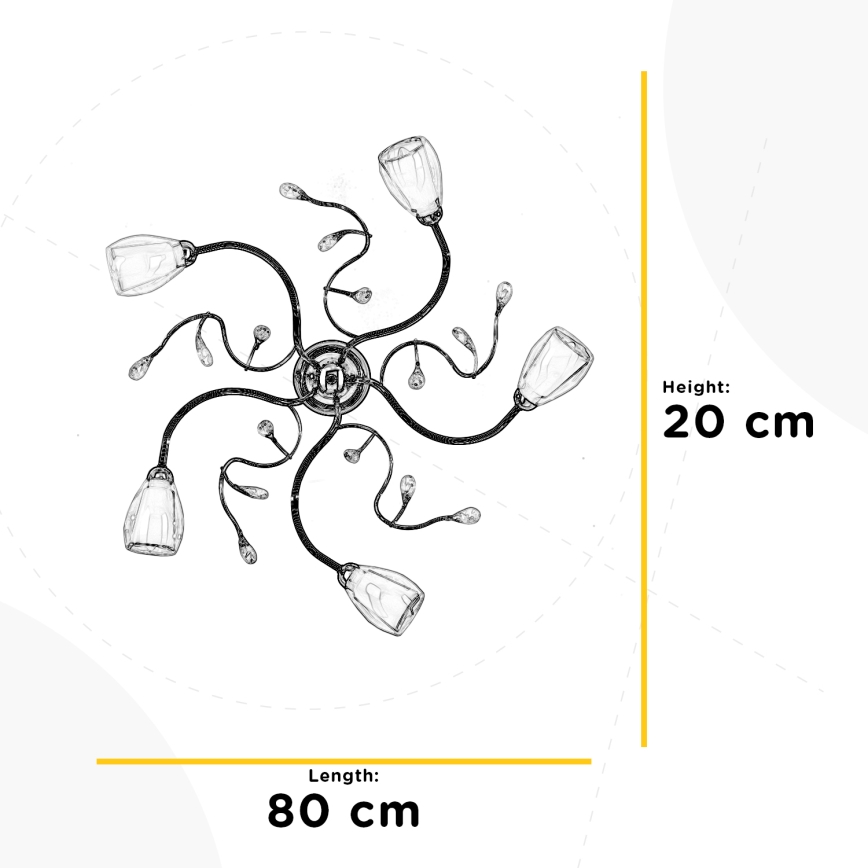 ONLI - Griestu lampa SHARON 5xE14/6W/230V