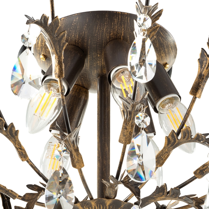 ONLI - Griestu lampa TERESA 5xE14/6W/230V bronzas krāsā