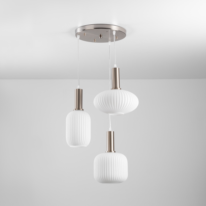 ONLI - Griestu lampa uz vada DOROTY 3xE27/15W/230V spīdīgs hroms