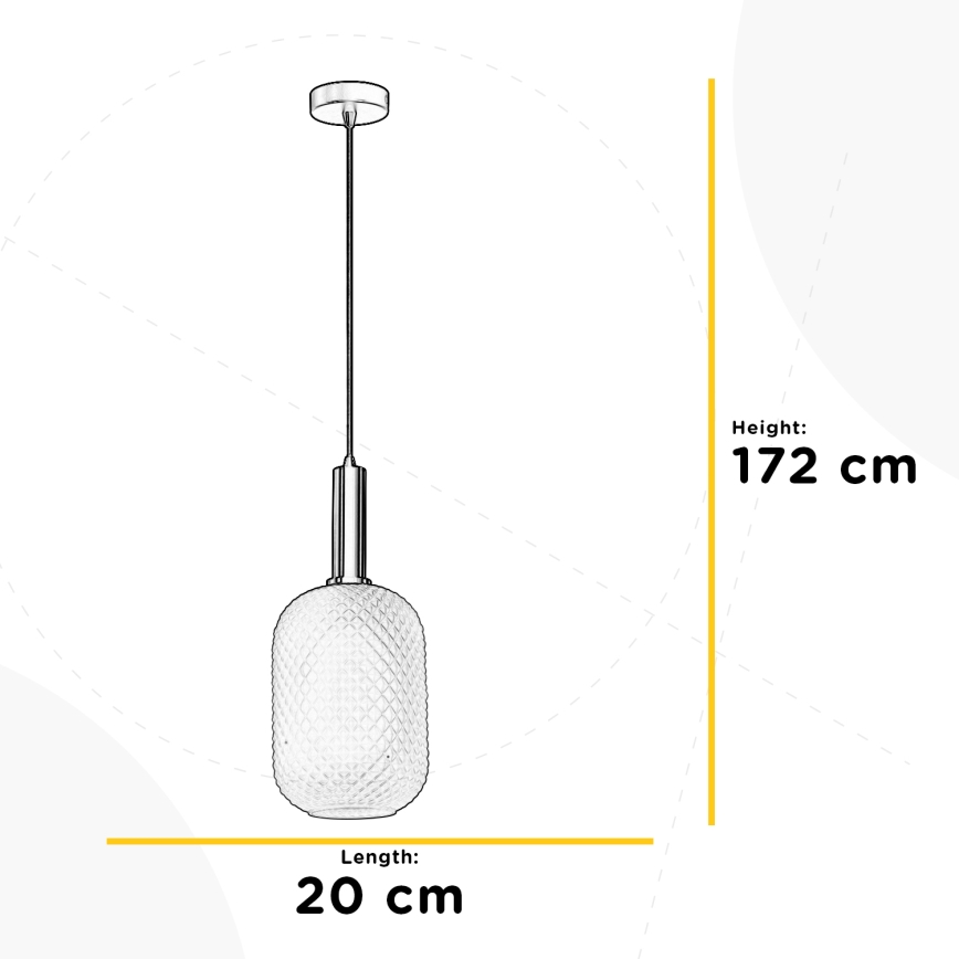 ONLI - Karājošā lampa ar kabeli PIGNA 1xE27/15W/230V