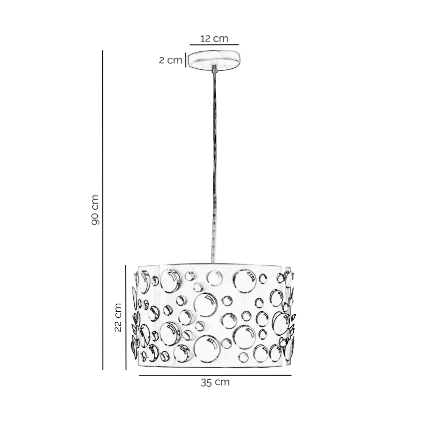 ONLI - Karājoša lampa uz kabeļa BOLLICINE 1xE27/15W/230V balta