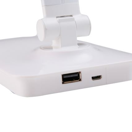ONLI - LED Aptumšojama skārienvadāma galda lampa ar USB portem DESKI LED/7W/230V 4000K balta