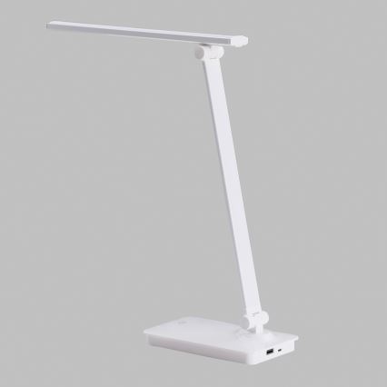 ONLI - LED Aptumšojama skārienvadāma galda lampa ar USB portem DESKI LED/7W/230V 4000K balta