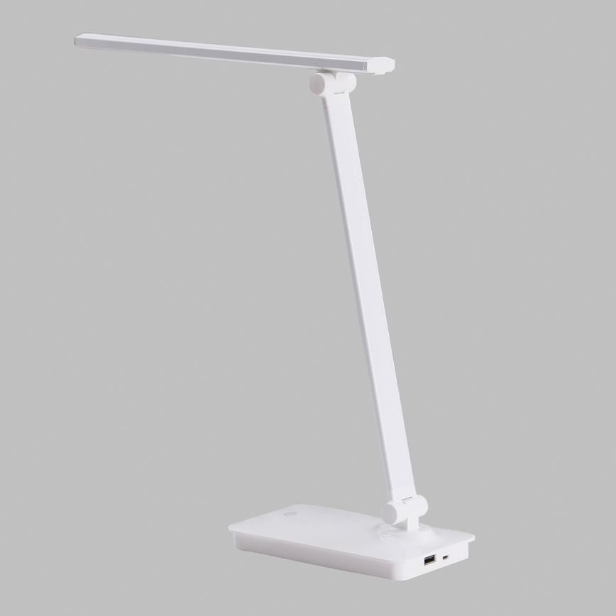 ONLI - LED Aptumšojama skārienvadāma galda lampa ar USB portem DESKI LED/7W/230V 4000K balta