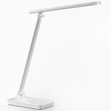 ONLI - LED Aptumšojama skārienvadāma galda lampa ar USB portem DESKI LED/7W/230V 4000K balta