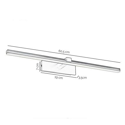 ONLI - LED Attēla lampa FRED LED/14W/230V 4000K melna