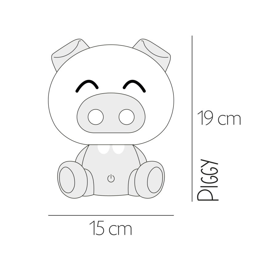 ONLI - LED bērnu nakts lampiņa ar regulējamu spilgtumu PUPPIES LED/3W/230V 19 cm cūciņa/zaļa