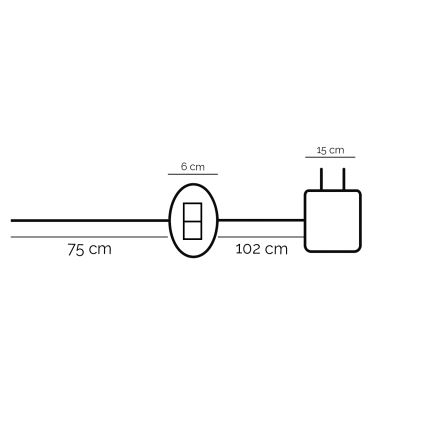 ONLI - LED Galda lampa DAFNE LED/12W/230V 4000K 48 cm melna