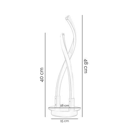 ONLI - LED Galda lampa DAFNE LED/12W/230V 4000K 48 cm melna